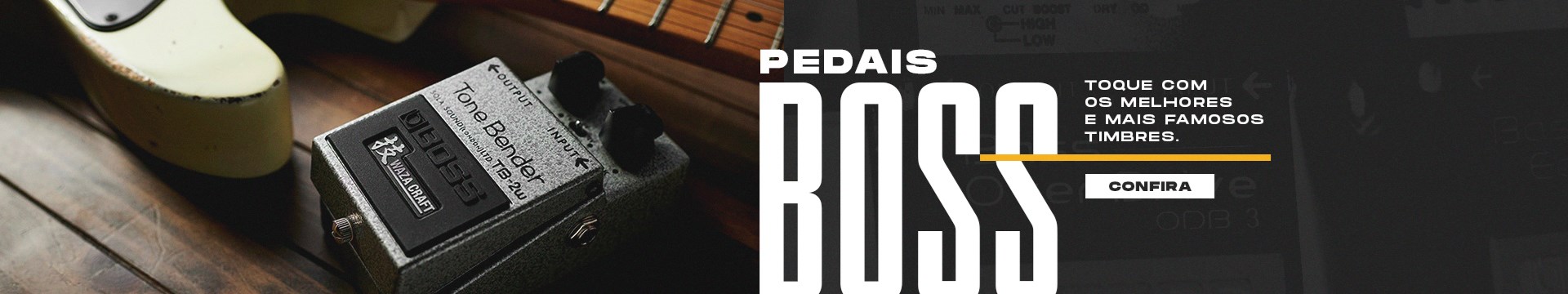 Pedais Boss na Made in Brazil Music Megastore
